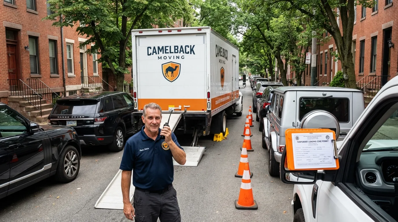 City street loading permit setup in Long Beach, NY